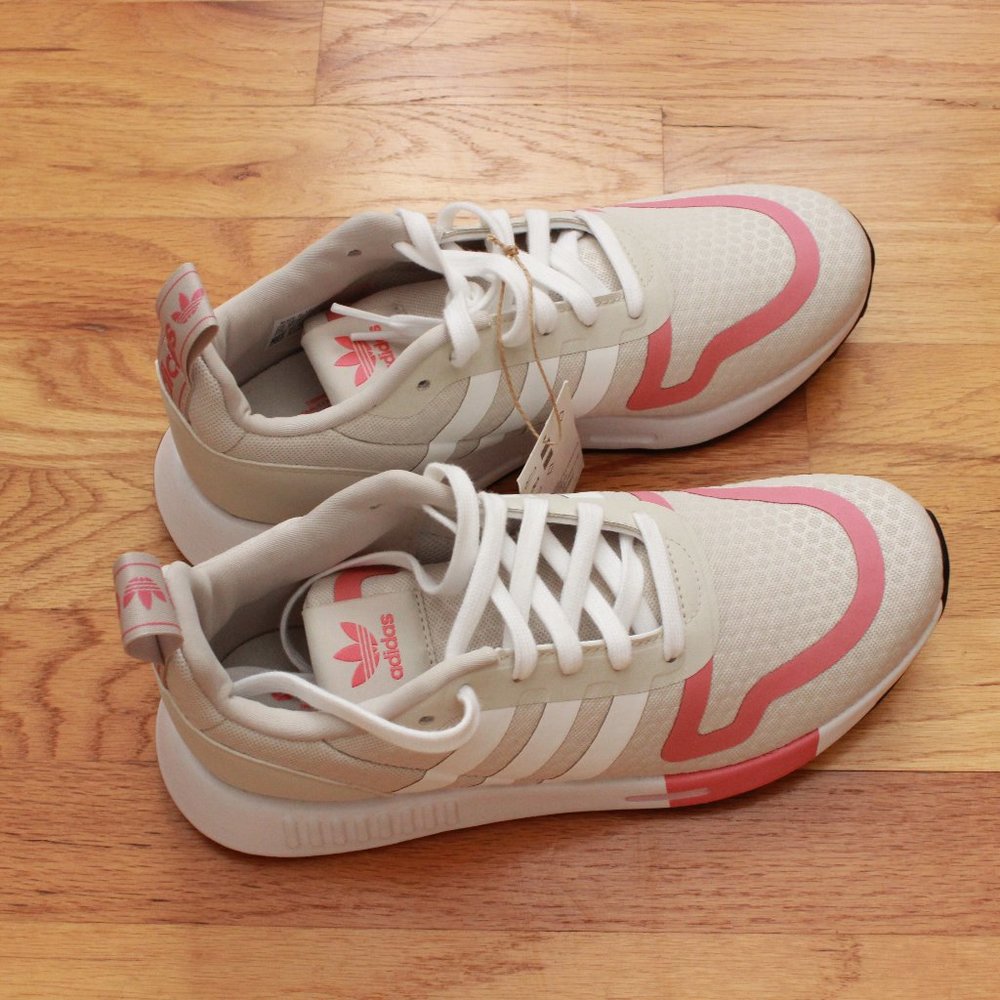 Adidas Multix Women Casual Athletic Sneakers Beige White Rose Pink Tan F…